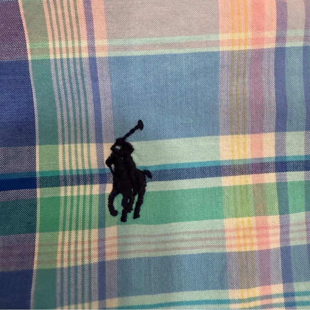 Ralph Lauren Boys Hooodie & Button Down Plaid Shirt LOT OF 2 Sz 8